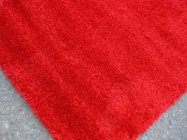 RUG #079, Rust Red Thick Pile 1.5m x 80cm